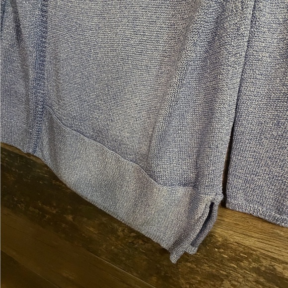 Chico's Heathered Metallic Blue Crew Neck Sweater - Picture 5 of 6